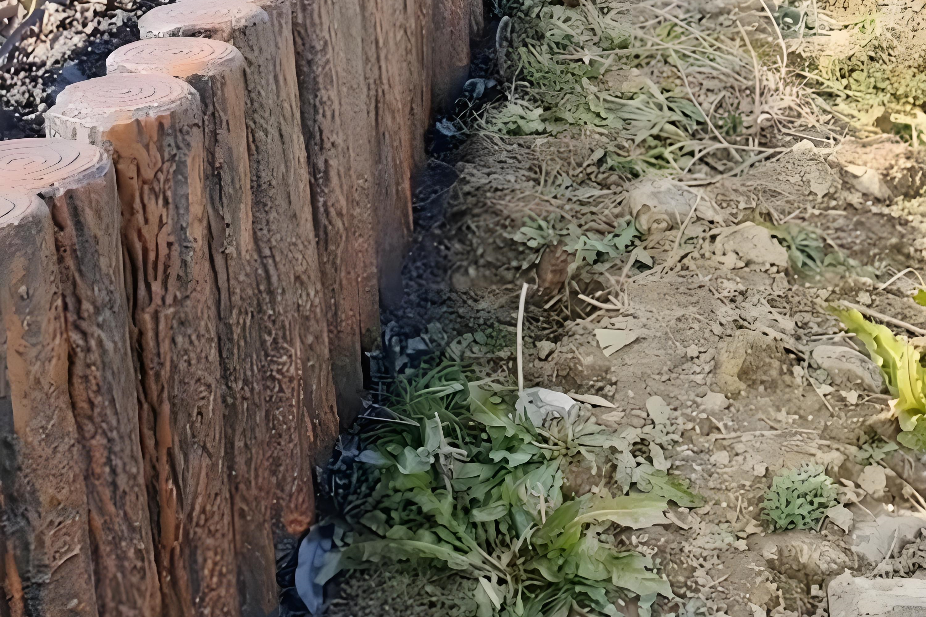 水泥樁批發(fā)廠家泓樺錦嘉-水泥仿木樁表面的紋理是如何制作出來的？
